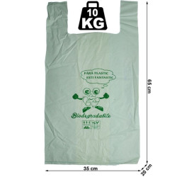 Pungi tip maieu biodegradabile, 35X65X20 cm, 10 kg, set 10 bucati