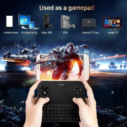 Mini tastatura si gamepad wireless, 6 in 1, jack 3.5 mm, negru, Uniplay