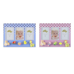 Rama foto multipla Baby Dots, 3 poze 6x8 cm, figurine, metal