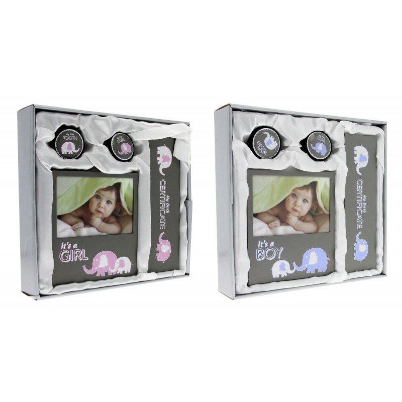 Set Baby Shower, rama foto 10x15, cutiuta suvita, dintisor, certificat