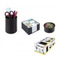Set 3 accesorii pentru birou, suport pixuri, cub hartie, agrafe, negru, Ark Set 3 accesorii pentru birou, suport pixuri, cub hartie, agrafe, negru, Ark