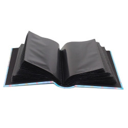 Album foto Ariel, 100 poze 10x15 cm, buzunare slip in, file negre, albastru