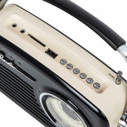 Radio retro Bluetooth USB SD Jack 3.5mm, boxa portabila 2W, aspect vintage