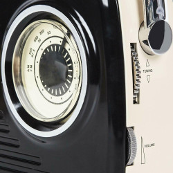 Radio portabil FM/AM, Bluetooth, USB/SD, difuzor 2.75 inch, alimentare duala, vintage