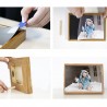 Rama foto Magic, cadru magnetic, hartie 12.7x17.8 cm, birou/perete, lemn