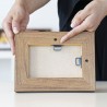 Rama foto magnetica de birou sau perete, format A4, hartie foto, lemn, vintage