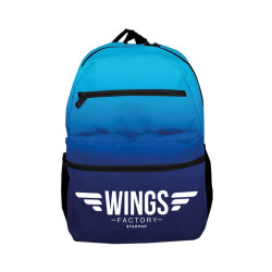 Ghiozdan Blue Wings, generala, liceu, 3 compartimente, inchidere fermoar, Starpak