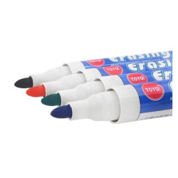 Marker tabla magnetica, varf rotund, grosime scriere 2.8 mm, set 4 culori