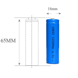 Acumulator reincarcabil lanterna Li-Ion 18650 1200mAh, 3.7V