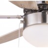 Ventilator cu lustra, reversibil, fixare tavan, 50W, E14, 78 cm, Rivaldo Globo