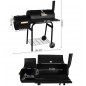 Gratar carbune BBQ smoker 2 in1, grill si afumatoare, termometru, 113x103 cm