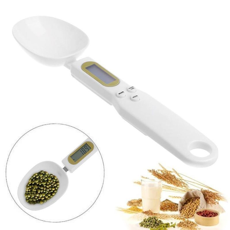 Cantar digital pentru ingrediente, capacitate 500 g, TARA, forma lingura, alb Cantar digital pentru ingrediente, capacitate 500 g, TARA, forma lingura, alb