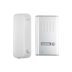 Interfon de poarta cu fir, tablita de nume, iluminat LED rosu