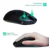 Mouse optic Wireless 2.4GHz, iluminat LED, USB, 1600 DPI, raza actiune 10 m, Rii