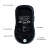 Mouse optic Wireless 2.4GHz, iluminat LED, USB, 1600 DPI, raza actiune 10 m, Rii