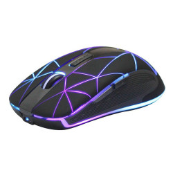 Mouse optic Wireless 2.4GHz, iluminat LED, USB, 1600 DPI, raza actiune 10 m, Rii