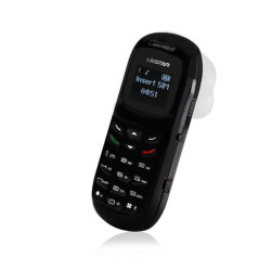 Mini telefon tip casca Bluetooth, Micro SIM card, ecran 0.66 inch, ambalaj deteriorat