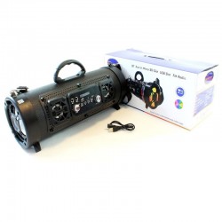 Boxa Bluetooth portabila, 16W, slot microfon, LED, FM, USB TF, 85dB, tip geanta