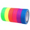 Banda adeziva neon, rola 25m, textil, latime 2.5 cm, reutilizabila
