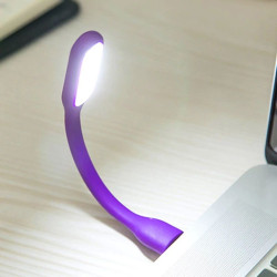 Lampa USB LED 1.2W, flexibila, 16 cm, alb rece, din silicon