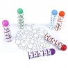 Carioci lavabile colorate Dot Marker, 45 ml, varf rotund 1.6 cm, set 6 bucati