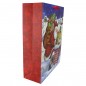Punga pentru cadou Mos Craciun, 43x55x15 cm, imprimeu divers, maner panglica