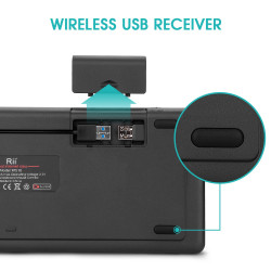 Tastatura multimedia wireless cu mouse pad, Kombo