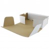 Cutie carton cu autoformare 100x100x60 mm, carton microondul E alb, FEFCO 0426