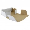 Cutie carton cu autoformare 100x100x60 mm, carton microondul E alb, FEFCO 0426