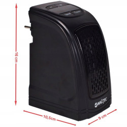 Mini radiator 400W, incaperi 23mp, timer, termostat, afisaj LED, negru