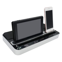 Statie pentru incarcare, Type-C, microUSB, Lightning, functie audio
