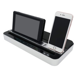 Statie pentru incarcare, Type-C, microUSB, Lightning, functie audio