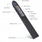 Presenter Wireless, laser pointer USB, Android iOS Windows, 100 m, 650 nm, negru