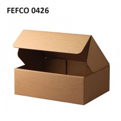 Cutii carton personalizate cu autoformare, ondula C 3 straturi natur, FEFCO 0427