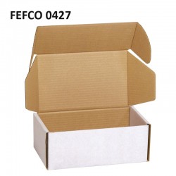 Cutii carton personalizate cu autoformare, microondul E alb, tip FEFCO 0426