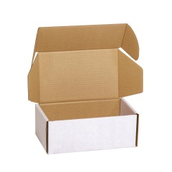 Cutii carton personalizate cu autoformare, microondul E alb, tip FEFCO 0426