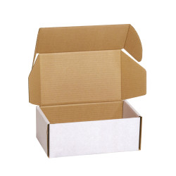Cutii carton personalizate cu autoformare, microondul E alb, tip FEFCO 0426