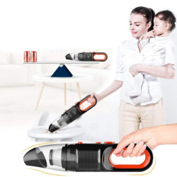 Aspirator Vacuum auto, 3 capete, putere 120W, acumulator, filtru Hepa