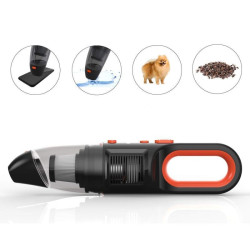 Aspirator Vacuum auto, 3 capete, putere 120W, acumulator, filtru Hepa