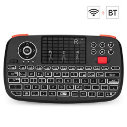 Mini tastatura Bluetooth iluminata, receiver USB, touchpad, unique scroll, RII I4