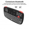 Mini tastatura Bluetooth iluminata, receiver USB, touchpad, unique scroll, RII I4