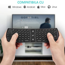 MINI WIRELESS AIR MOUSE SI TASTATURA FULL QWERTY