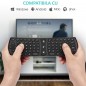 Mini air mouse wireless si tastatura Rii i24 full qwerty