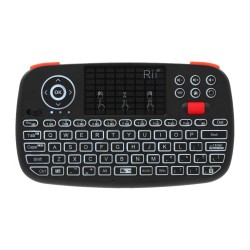 Mini tastatura Bluetooth iluminata, receiver USB, touchpad, unique scroll, RII I4
