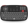 Mini tastatura Bluetooth iluminata, receiver USB, touchpad, unique scroll, RII I4