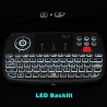 Mini tastatura Bluetooth iluminata, receiver USB, touchpad, unique scroll, RII I4
