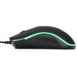 Mouse optic cu fir USB, iluminat multicolor, 1600DPI, design ergonomic