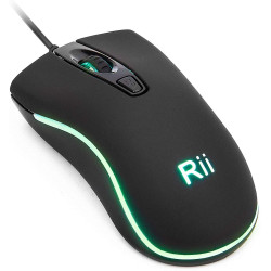 Mouse optic cu fir USB, iluminat multicolor, 1600DPI, design ergonomic