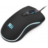 Mouse optic cu fir USB, iluminat multicolor, 1600DPI, design ergonomic