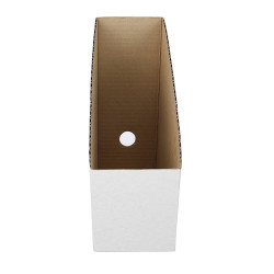 Suport arhivare documente, pozitie verticala, carton alb intarit, inaltime 30cm